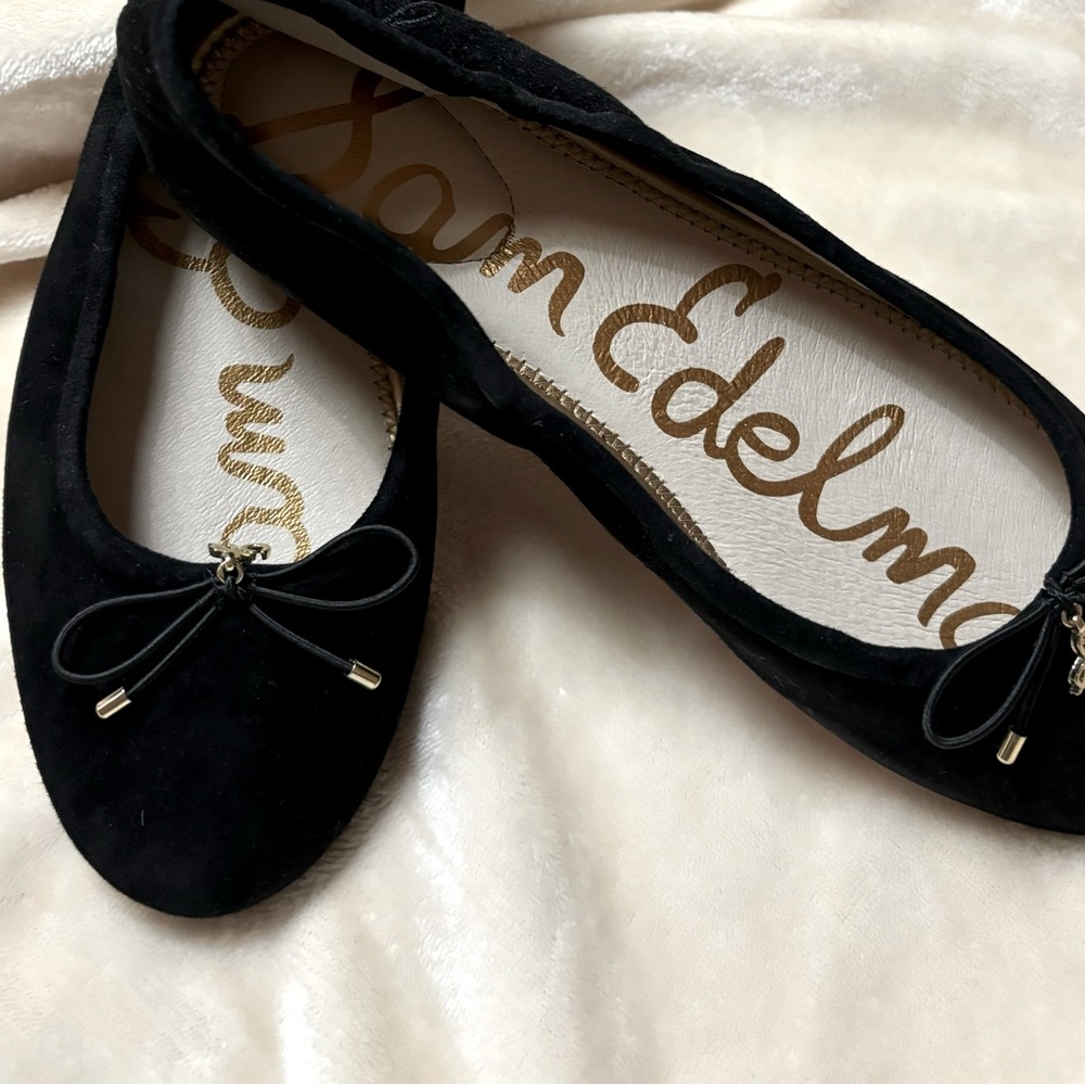 The Sam Edelman® Felicia Black Suede ballet flat